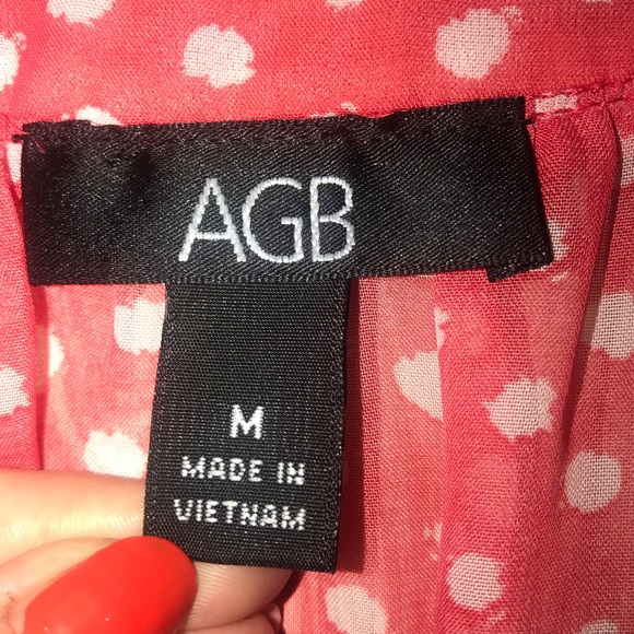 AGB Scoop Neck Polka Dot Cami & Sheer top size Medium - Picture 9 of 12